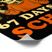 I Survived 67 Days Of School Teacher Skeleton Funn Poster (Ecke)