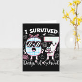 I Survived 67 Days Of School Teacher Student Leopa Karte (Gelbe Blume)