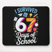 I Survived 67 Days Of School Teacher Student Meme Mousepad (Vorne)