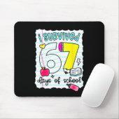 I Survived 67 Days Of School Teacher Student Six S Mousepad (Mit Mouse)