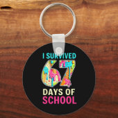 I Survived 67 Days Of School Teacher Student Six S Schlüsselanhänger (Vorderseite)