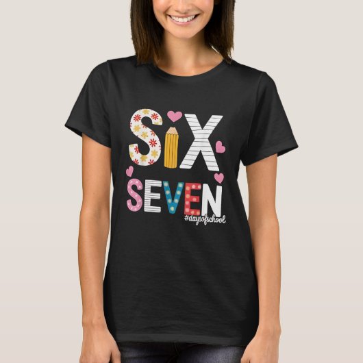 I Survived 67 Days of School Teacher Student Six S T-Shirt (Vorderseite)