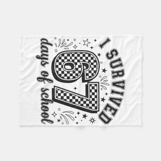 I Survived 67 Days Of School Teachers Students _5 Fleecedecke (Vorderseite (Horizontal))