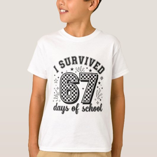 I Survived 67 Days Of School Teachers Students _5 T-Shirt (Vorderseite)