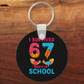 I Survived 67 Days Of School Teachers Students 6 7 Schlüsselanhänger (Vorderseite)
