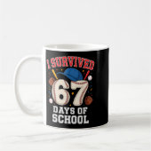 I Survived 67 Days Of School Teachers Students Bas Kaffeetasse (Links)