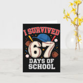 I Survived 67 Days Of School Teachers Students Bas Karte (Gelbe Blume)