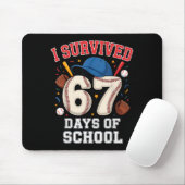 I Survived 67 Days Of School Teachers Students Bas Mousepad (Mit Mouse)