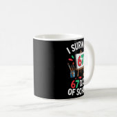 I Survived 67 Days Of School - Teachers Students M Kaffeetasse (VorderseiteRechts)