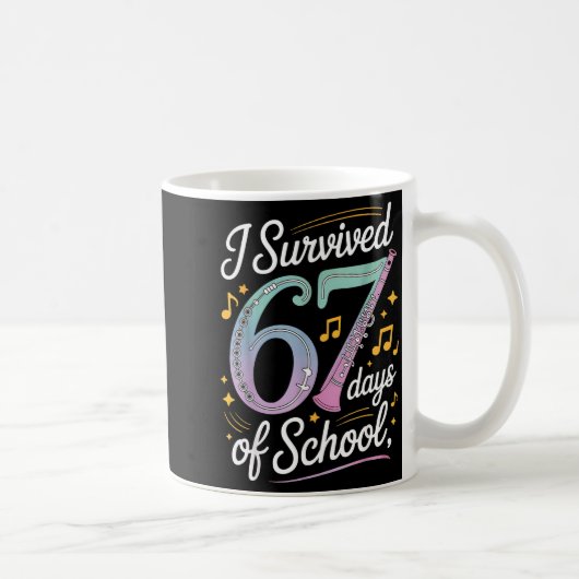 I Survived 67 Days Of School - Teachers Students M Kaffeetasse (Rechts)