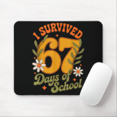I Survived 67 Days Of School Teachers Students Ret Mousepad (Mit Mouse)