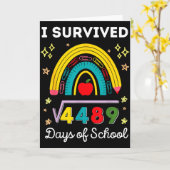 I Survived 67 Days Of School Teachers Students Six Karte (Gelbe Blume)