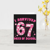 I Survived 67 Days Of School Teachers Students Six Karte (Gelbe Blume)
