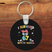 I Survived 67 Days Of School Teachers Students Six Schlüsselanhänger (Vorderseite)