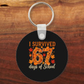 I Survived 67 Days Of School Thanksgiving Funny 6  Schlüsselanhänger (Vorderseite)