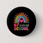 I Survived 67 Days Of School Tie Die Rainbow Lover Button (Vorderseite)