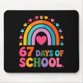 I Survived 67 Days Of School Tie Die Rainbow Lover Mousepad (Vorne)