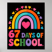 I Survived 67 Days Of School Tie Die Rainbow Lover Poster (Vorne)