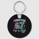 I Survived 67 Days Of School Tie Dye 67th Day Teac Schlüsselanhänger (Vorderseite)