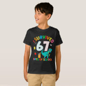 I Survived 67 Days Of School Trex Funny 67 Teacher T-Shirt (Vorne ganz)