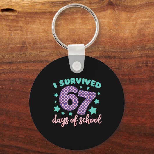 I Survived 67 Days Of School Varwave 6-7 Schlüsselanhänger (Vorderseite)