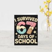 I Survived 67 Days Of School With A Funny Ice Crea Karte (Gelbe Blume)