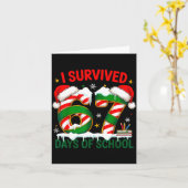 I Survived 67 Days School Christmas Meme 100th Day Karte (Gelbe Blume)