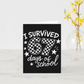 I Survived 67 Six Seven Days Of School Checkered B Karte (Gelbe Blume)