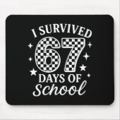 I Survived 67 Six Seven Days Of School Checkered B Mousepad (Vorne)
