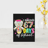 I Survived 67 Six Seven Days School Meme 100th Day Karte (Gelbe Blume)