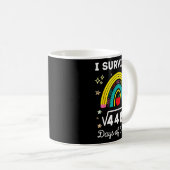 I Survived 67 Square Root Days Of School Funny Mem Kaffeetasse (VorderseiteRechts)