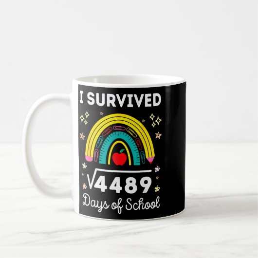 I Survived 67 Square Root Days Of School Funny Mem Kaffeetasse (Links)
