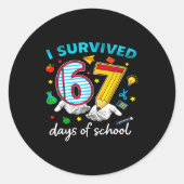I Survived 67th Day Of School Six Seven Kids Runder Aufkleber (Vorderseite)