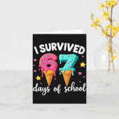I Survived 67th Days School Drip Ice Cream Funny 6 Karte (Gelbe Blume)