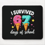I Survived 67th Days School Drip Ice Cream Funny 6 Mousepad (Vorne)