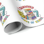 I Survived 6 7 Days of School 100th Days Of School Geschenkpapier (Rolleneckpunkt)