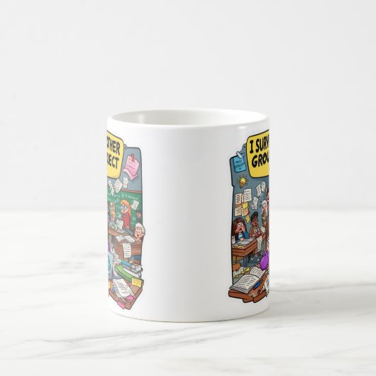 I Survived Another Group Project Barely Funny  Kaffeetasse (Mittel)