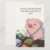 I Survived Another Meeting Briefpapier (Vorne/Hinten)