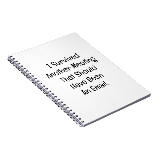 I Survived Another Meeting Notizblock (Rechte Seite)