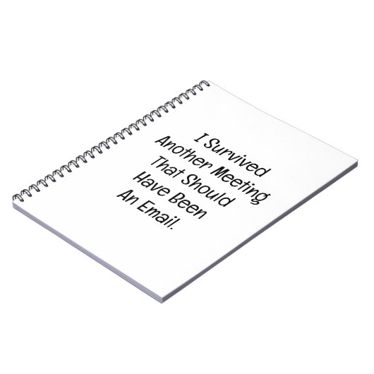 I Survived Another Meeting Notizblock (Linke Seite)