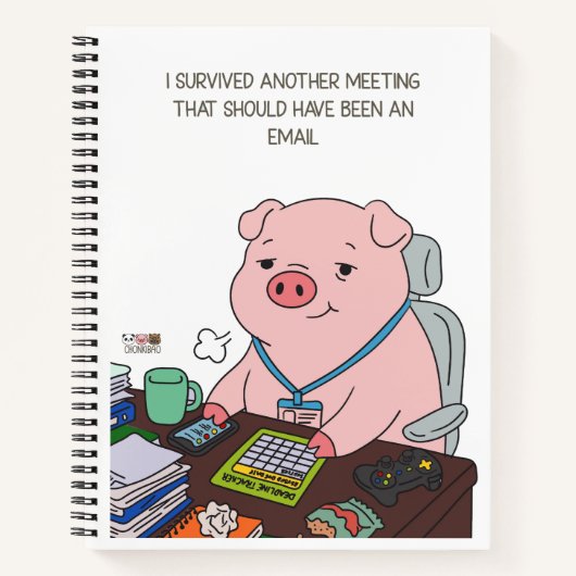 I Survived Another Meeting Notizblock (Vorderseite)