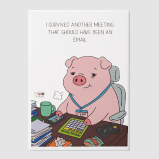 I Survived Another Meeting Pergament Einladungen
