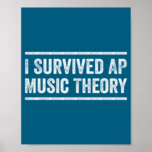 I Survived Ap Music Theory Funny Ap Examination Qu Poster (Vorne)