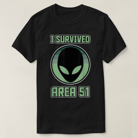 I Survived Area 51 Alien Design T-Shirt (Design vorne)