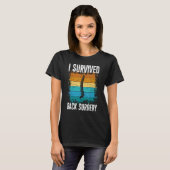 I Survived Back Surgery Scoliosis Warrior Awarene T-Shirt (Vorne ganz)