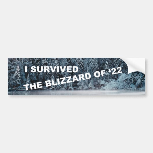I Survived Blizzard 2022 Autoaufkleber (Vorne)