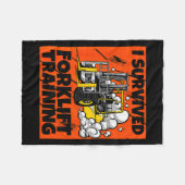 I Survived Forklift Training, New Forklift Operato Fleecedecke (Vorderseite (Horizontal))