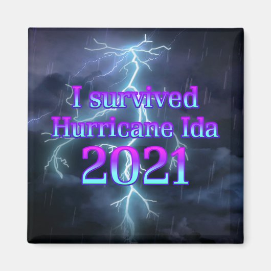 I Survived Hurricane Ida Magnet (Vorne)