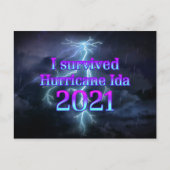 I Survived Hurricane Ida Postkarte (Vorderseite)