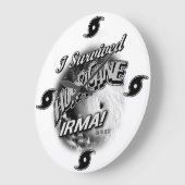 I Survived Hurricane Irma Clock Große Wanduhr (Winkel)
